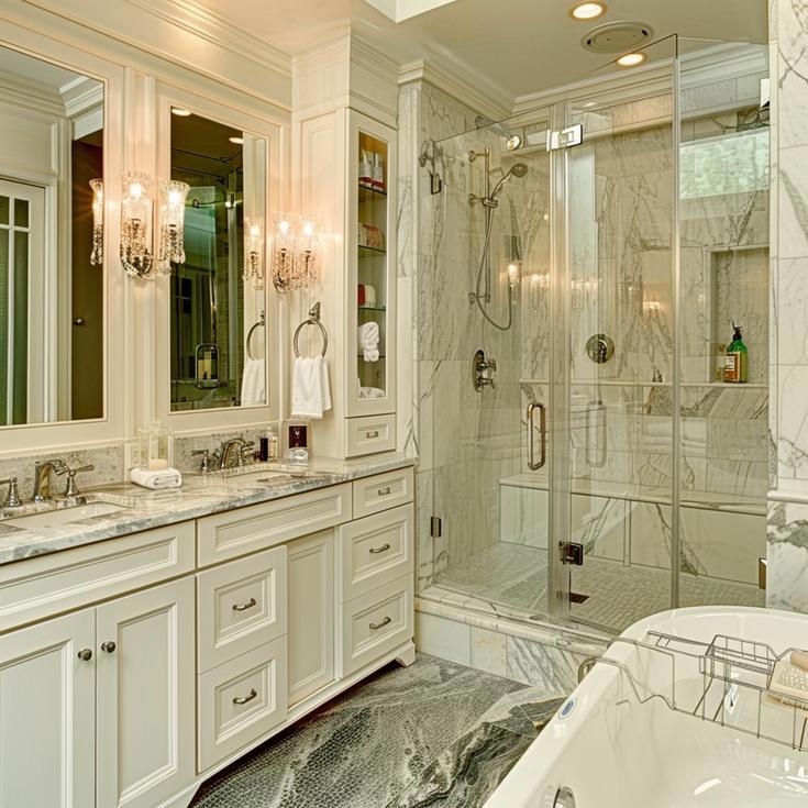 Calacatta Manhattan Marble Bathroom