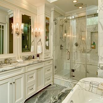 Calacatta Manhattan Marble Bathroom | Vouzzy