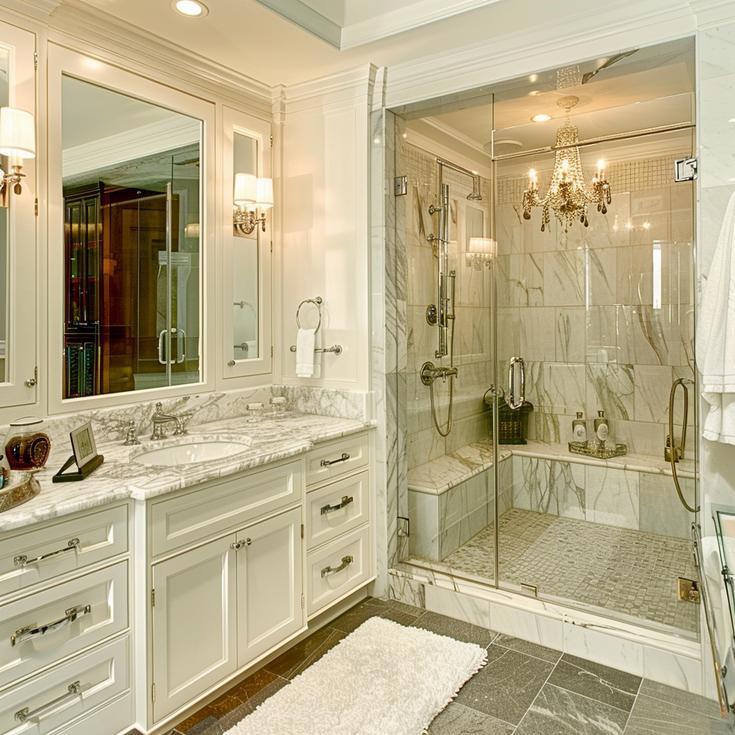 Calacatta Manhattan Marble Bathroom