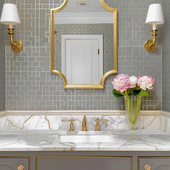 Classic Powder Bathroom Remodel | Vouzzy