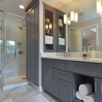 Classic White and Gray Bathroom Renovation | Vouzzy
