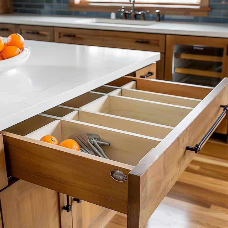 Custom Kitchen Drawer Storage and Organization