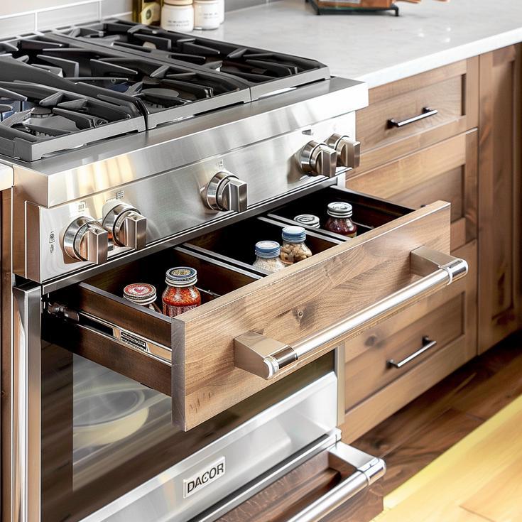 Custom Spice Roll Out Organizers for the Hard Working Kitchen.