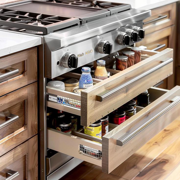 Custom Spice Roll Out Organizers for the Hard Working Kitchen.