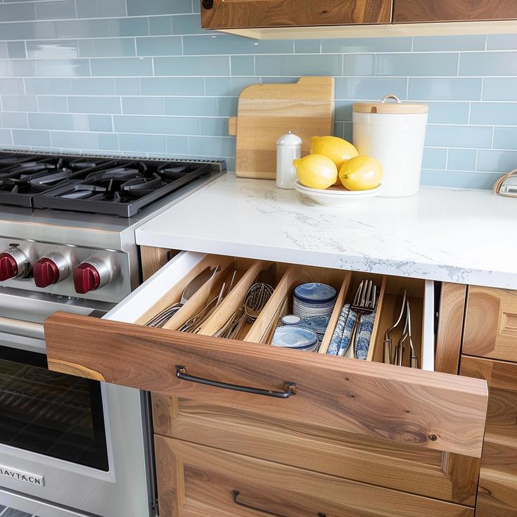 Custom Storage Drawer House Special Knifes and Cooking Utensils