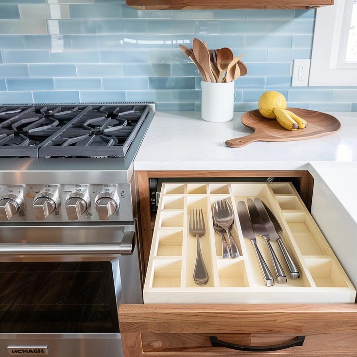 Custom Storage Drawer House Special Knifes and Cooking Utensils