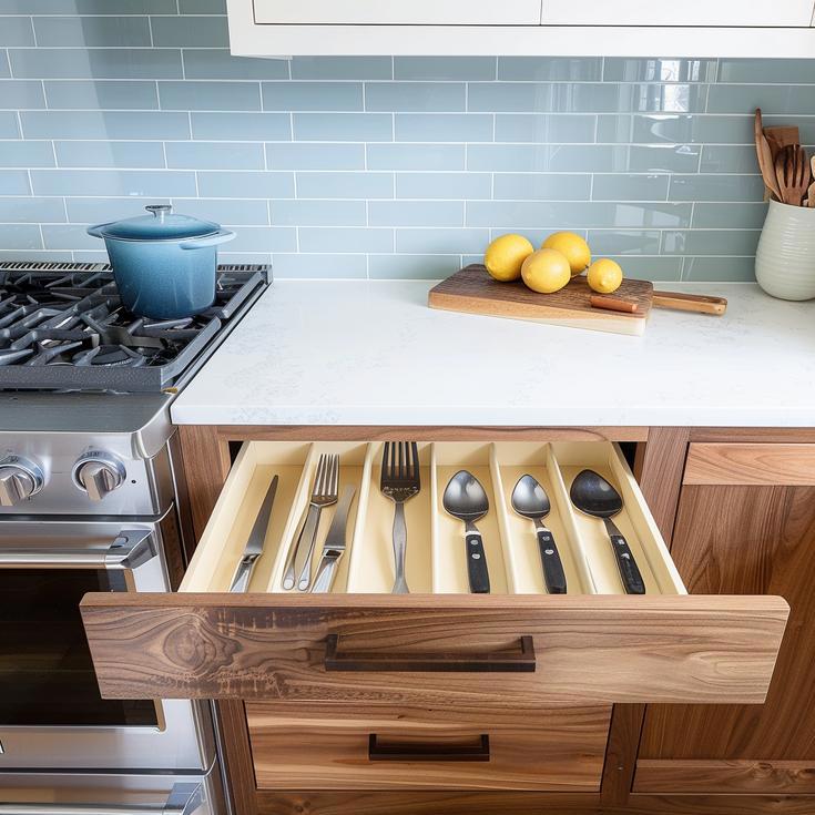 Custom Storage Drawer House Special Knifes and Cooking Utensils