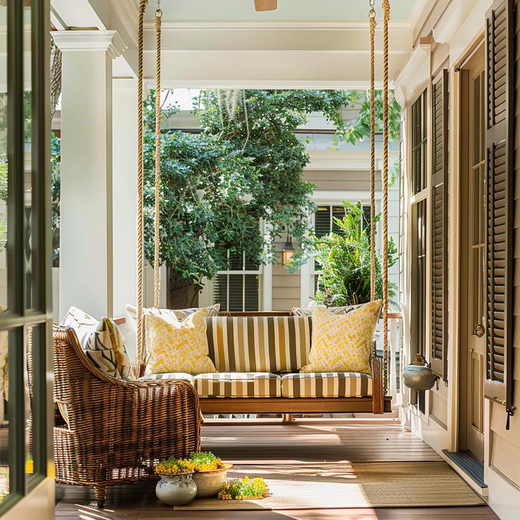 Cypress Swing Bed