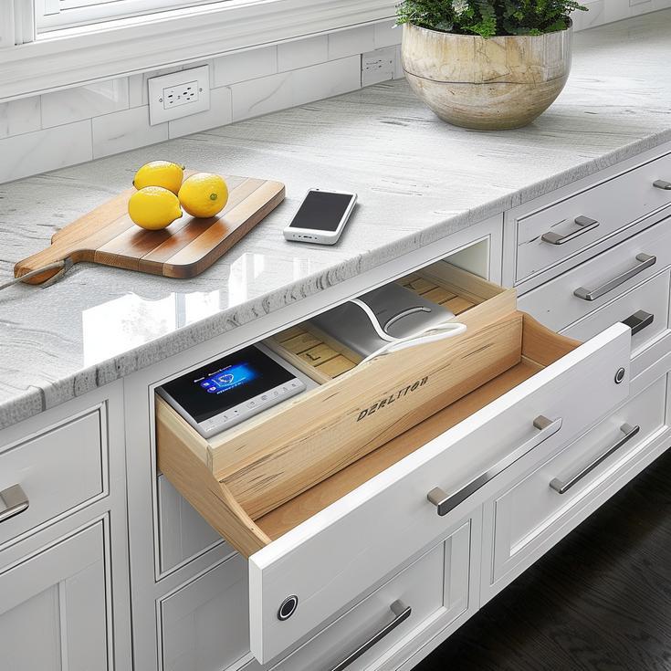 Docking Drawer in Studio Dearborn Kitchen