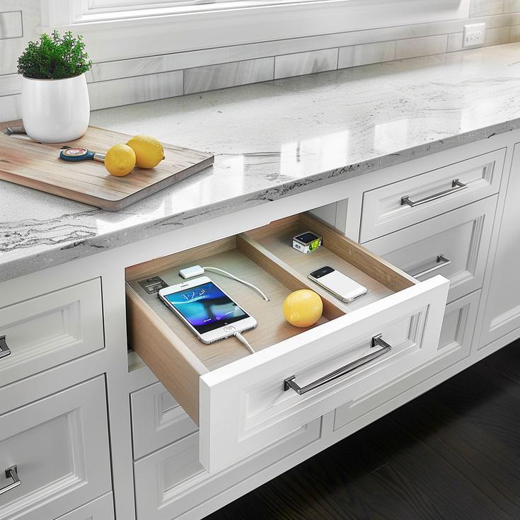 Docking Drawer in Studio Dearborn Kitchen
