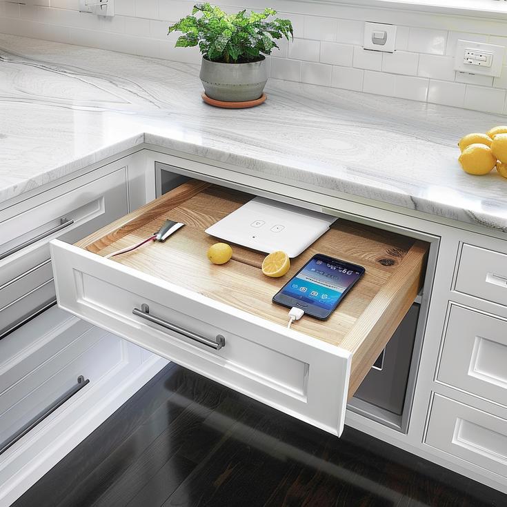Docking Drawer in Studio Dearborn Kitchen