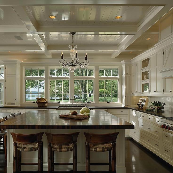 Easton, Maryland - Traditional - Kitchen with Lake View