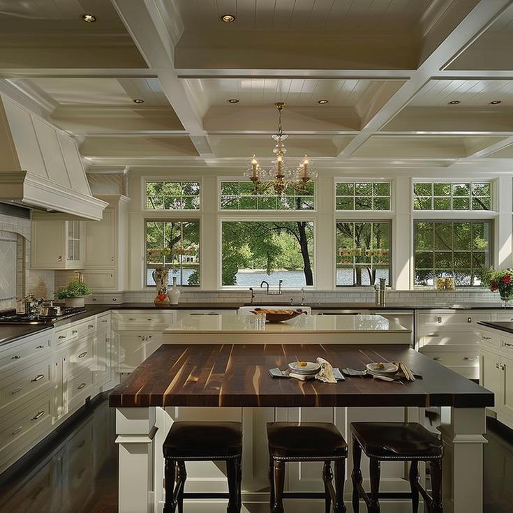Easton, Maryland - Traditional - Kitchen with Lake View