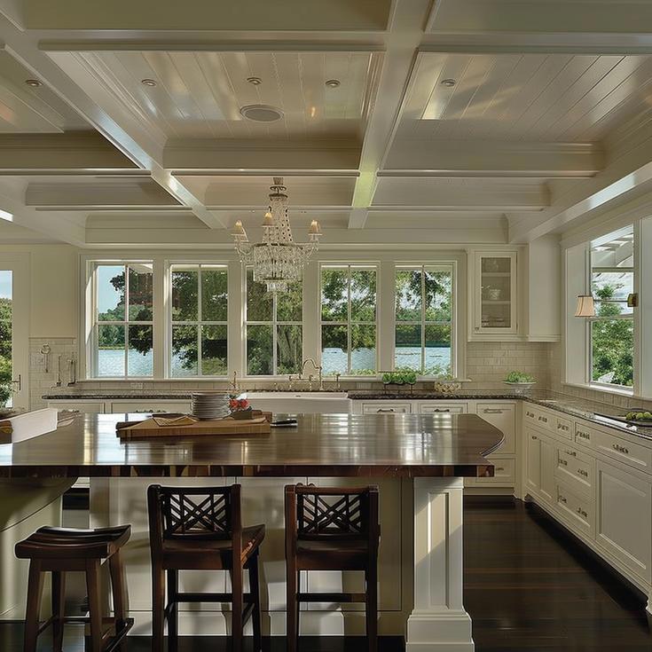 Easton, Maryland - Traditional - Kitchen with Lake View