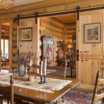 Log Home Sun Room Modern-Day Farmhouse