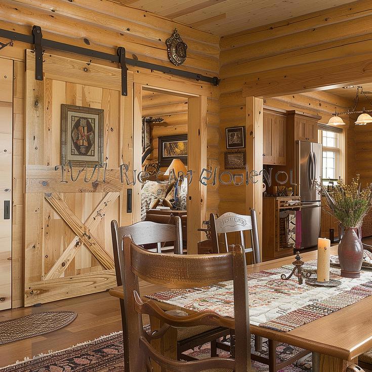 Log Home Sun Room Modern-Day Farmhouse