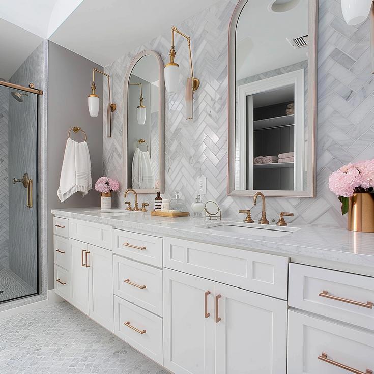 Marble Master Bathroom in San Diego