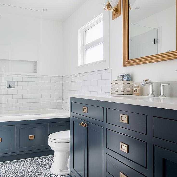 Navy is a Neutral Ranch Remodel & Addition