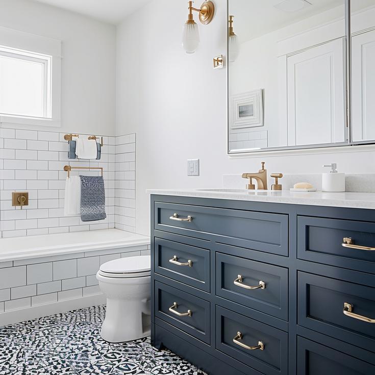 Navy is a Neutral Ranch Remodel & Addition