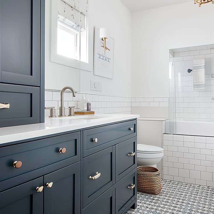 Navy is a Neutral Ranch Remodel & Addition