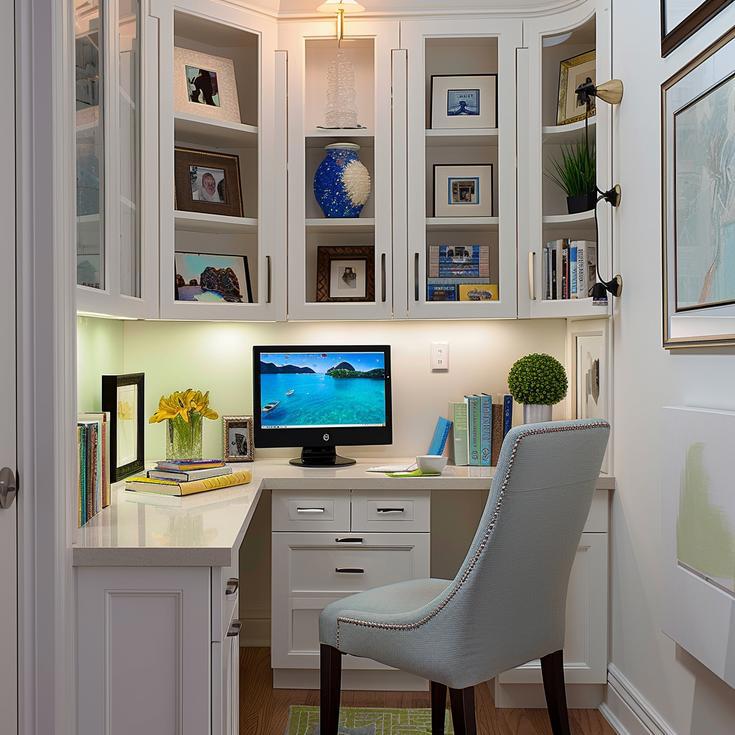 Painted Maple Corner Office - Armonk, NY
