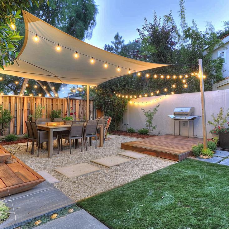 Patio, porch, sod & plantings - a backyard transformation