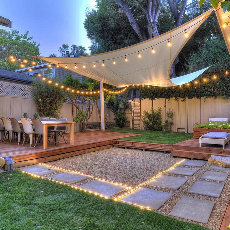 Patio, porch, sod & plantings - a backyard transformation