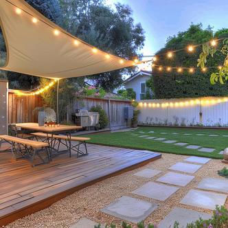 Patio, porch, sod & plantings - a backyard transformation | Vouzzy