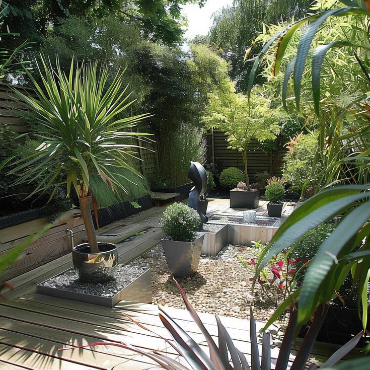 Shady garden planting