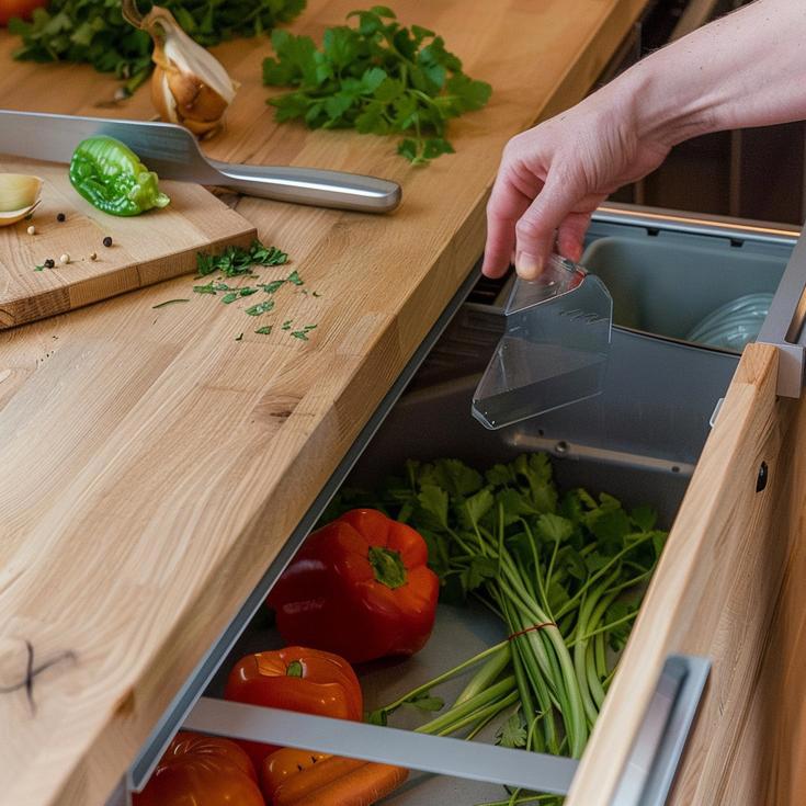 Sustainable Kitchen with a Pop of Colour