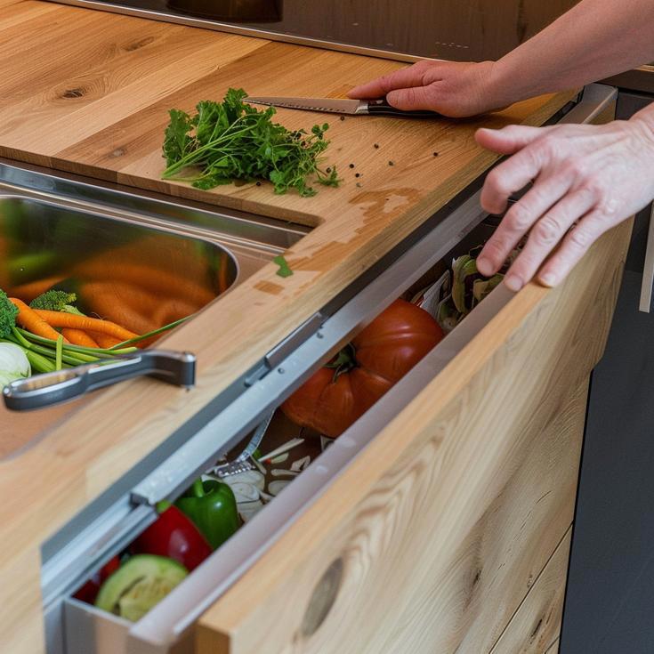 Sustainable Kitchen with a Pop of Colour
