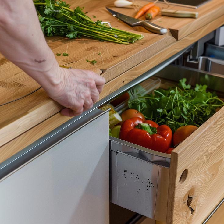 Sustainable Kitchen with a Pop of Colour